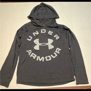 Under Armour Black HeatGear Long Sleeve Loose Tee Hoodie Youth Medium